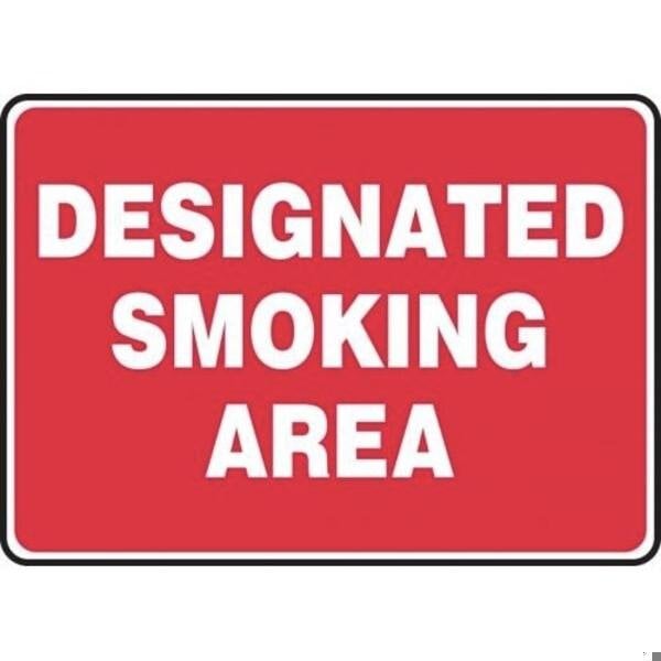 Accuform Designated Smoking Area, Aluma-Lite, 10 in x 14 in MSMK403XL - main